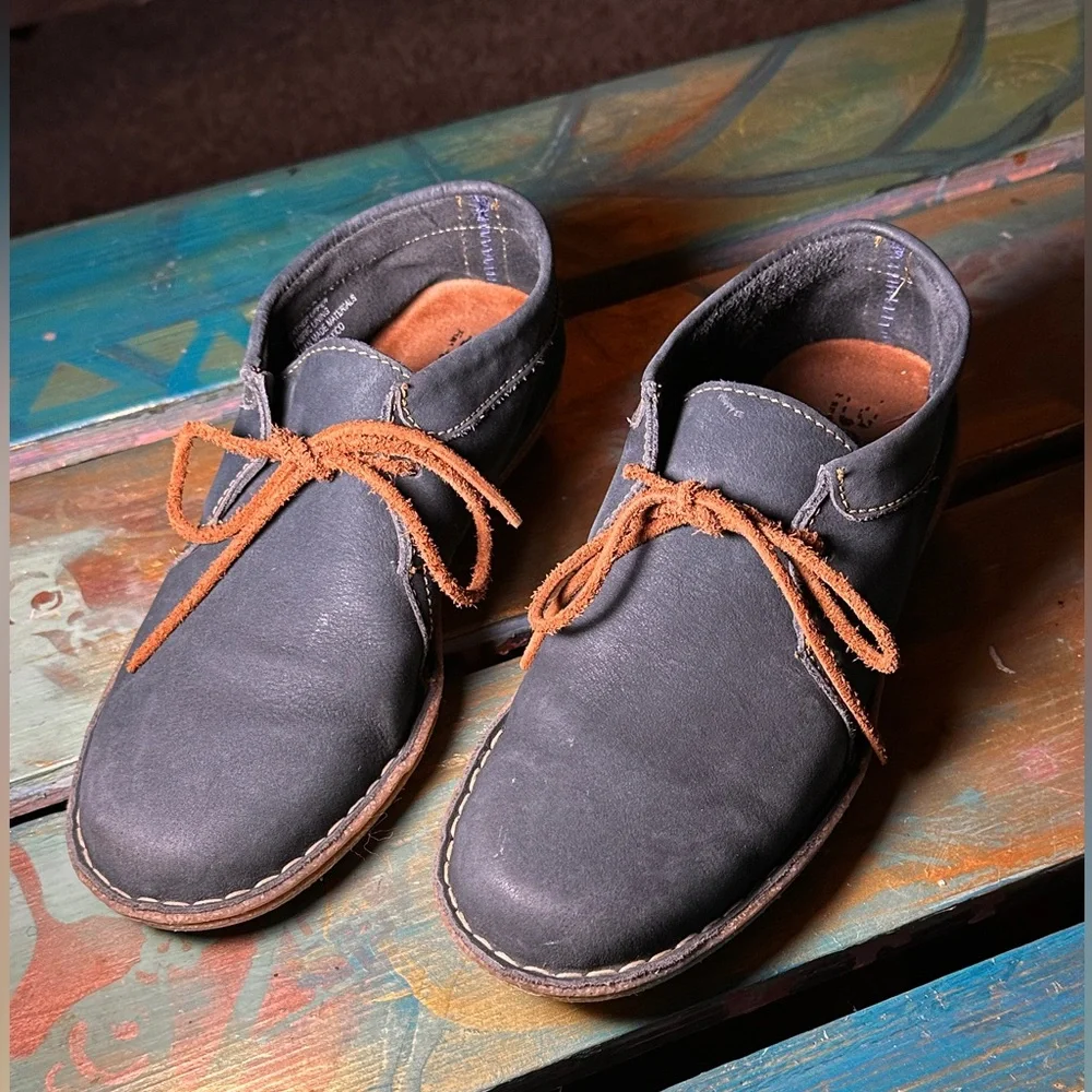 Clark’s Desert Bushacre 2 Chukka Boots Men’s 8.5 Navy Blue Nubuck Leather